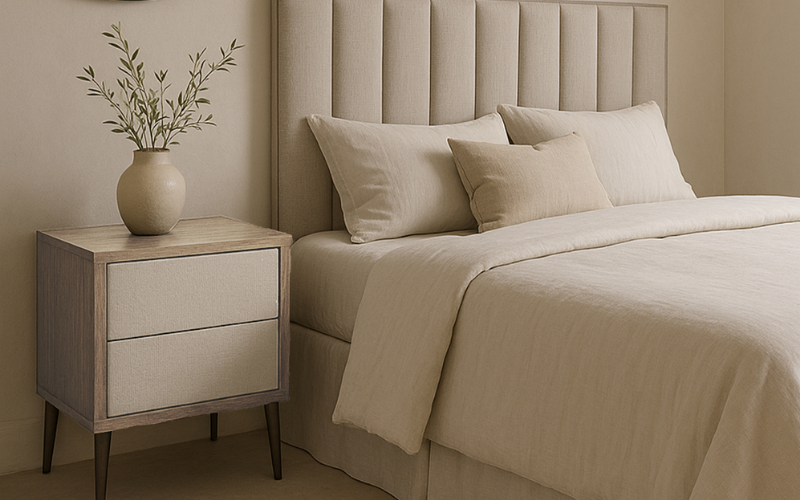 dormitorio con mesilla